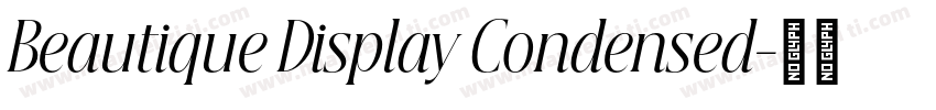Beautique Display Condensed字体转换